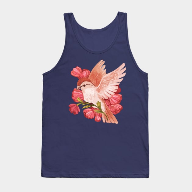 Sparrow Bird Tank Top by MichelleScribbles